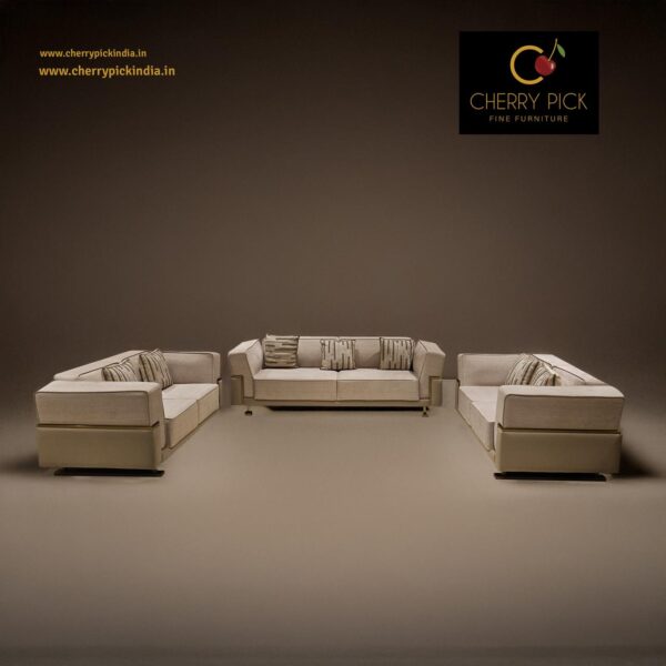 3 Seater Mustard Color Fabric Sofa